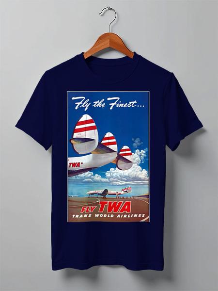 Футболка TWA — Fly the Finest (Синий)