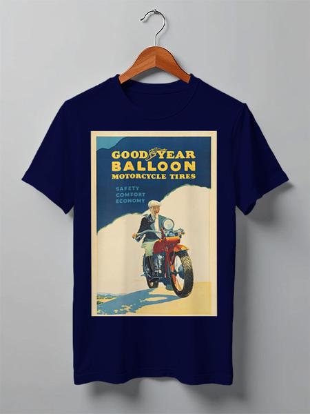 Футболка Goodyear Balloon Motorcycle Tires (Синий)
