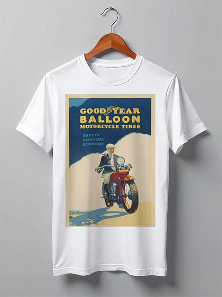 Футболка Goodyear Balloon Motorcycle Tires (Белый)